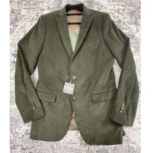 INDOCHINO Dark Green Corduroy Blazer Jacket Made to Measure Mens Size Large